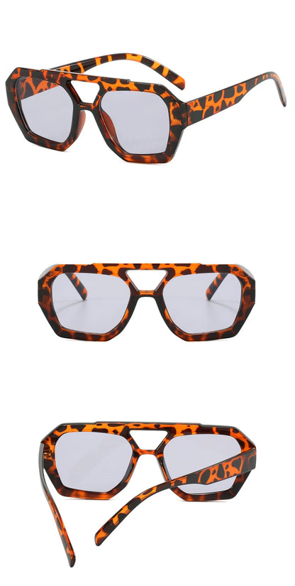 Square Double Bridge Sunglasses