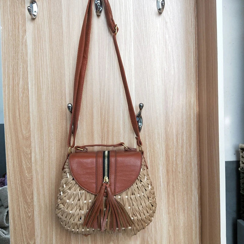 Small Straw Cross Body Bag