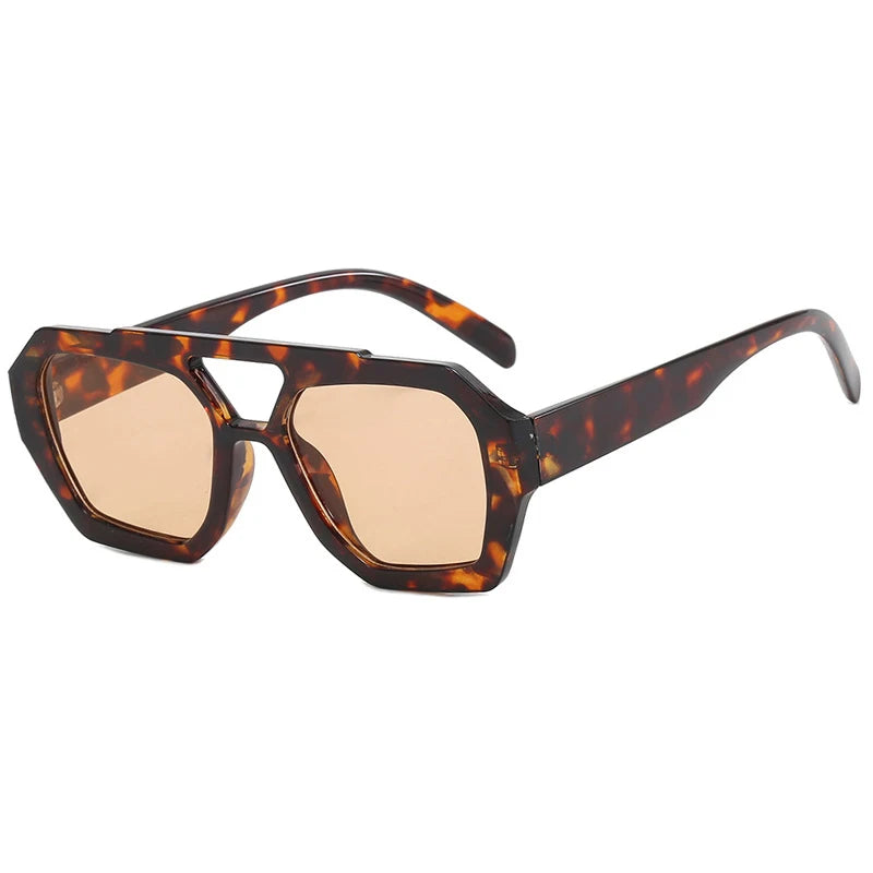 Square Double Bridge Sunglasses