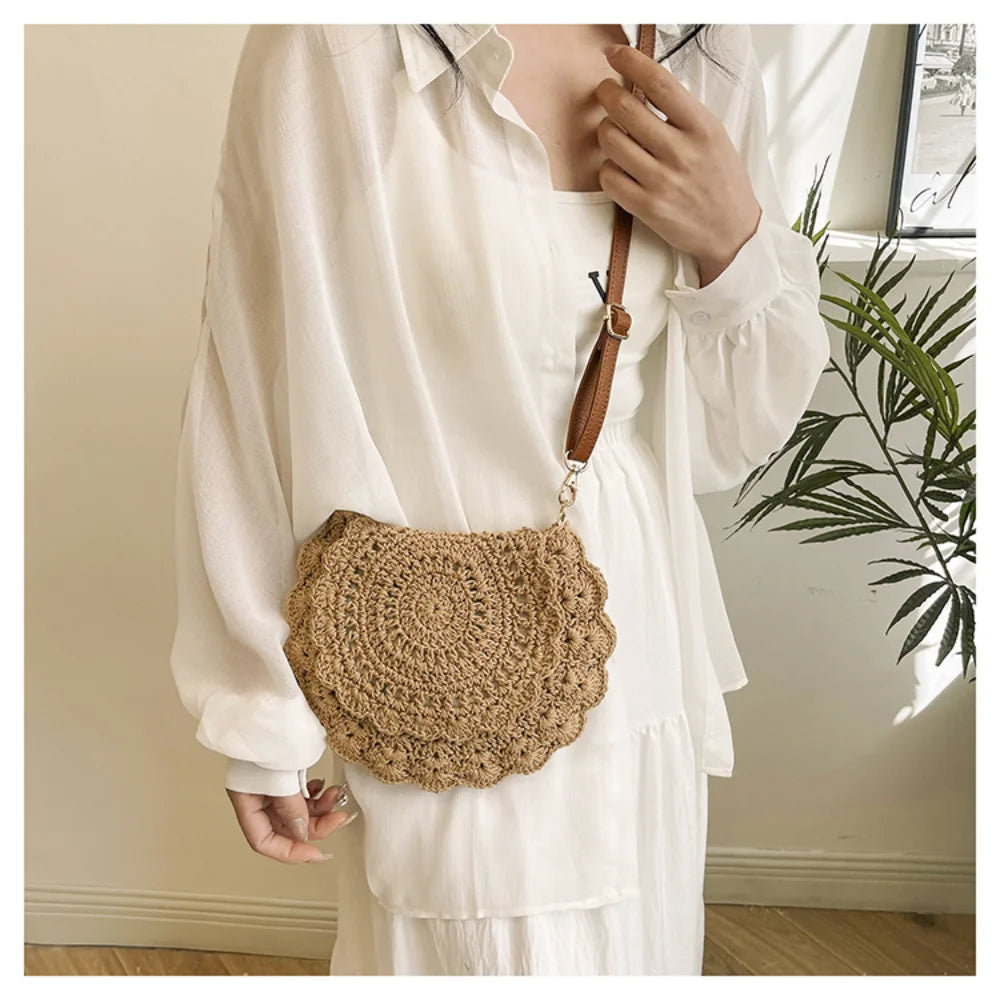 Handmade Hollow Woven Crossbody Bag