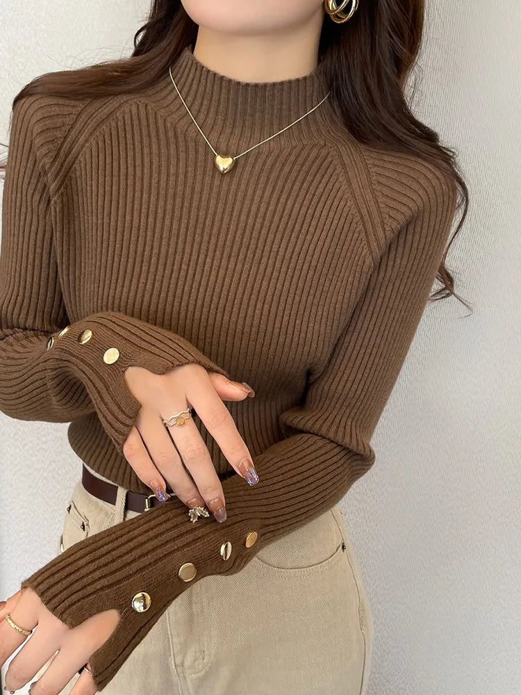 Long Sleeve Turtleneck Soft Knit Jumper