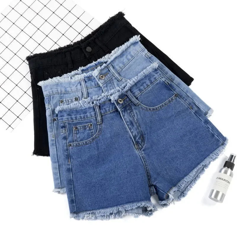 Denim High Waist Jean Shorts