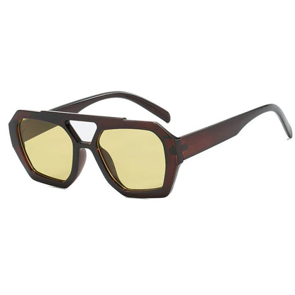 Square Double Bridge Sunglasses