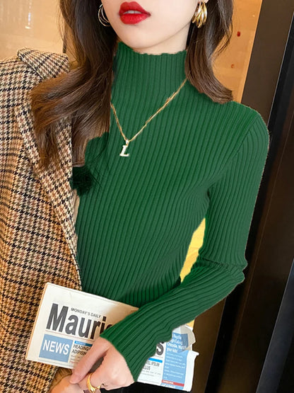 Ribbed Long Sleeve Turtleneck