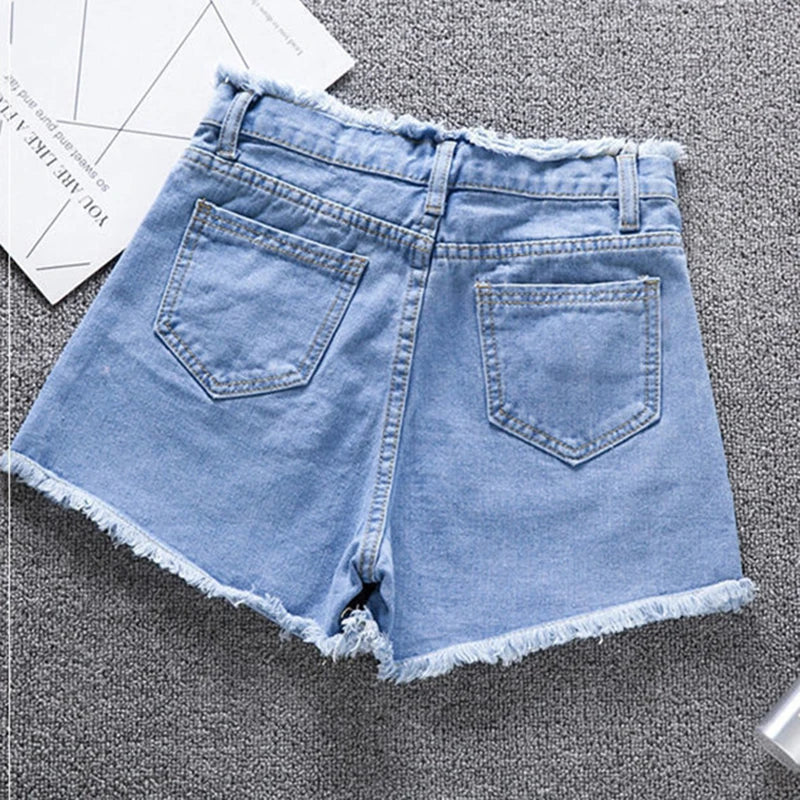 Denim High Waist Jean Shorts