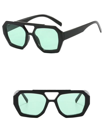 Square Double Bridge Sunglasses