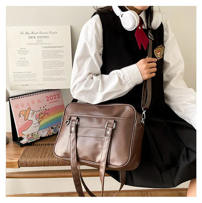 PU Leather Japanese Style Shoulder Crossbody Bag