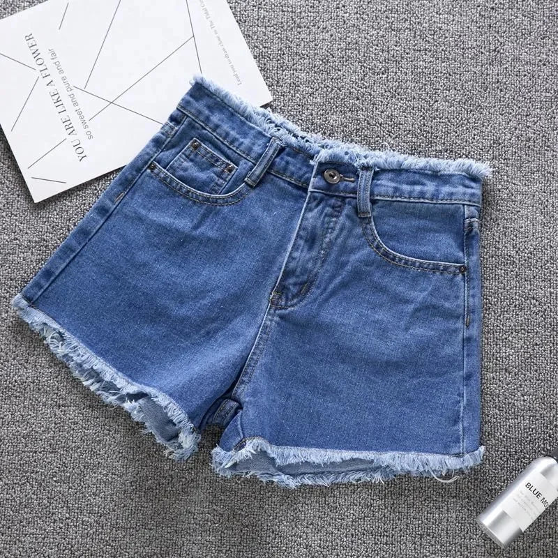 Denim High Waist Jean Shorts