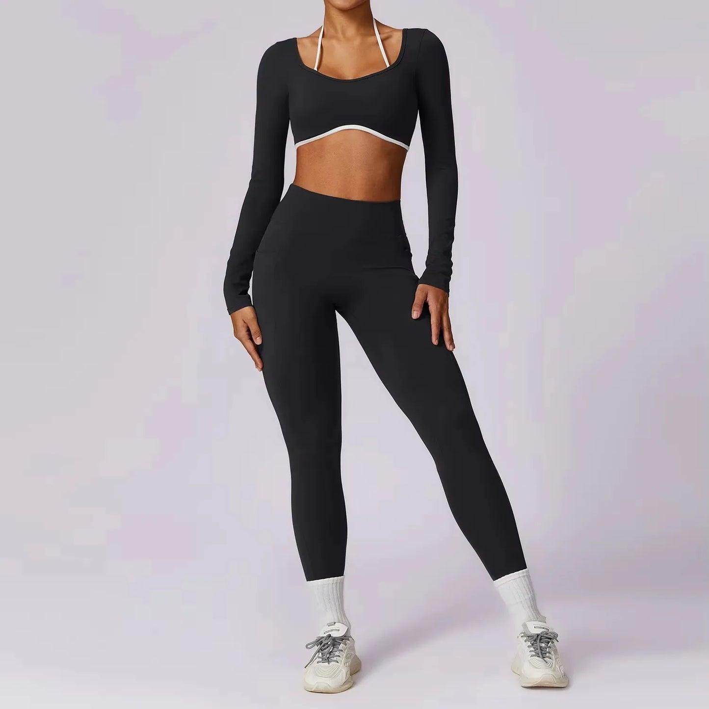 Co-Ord Long Sleeve/Sports Bra Gym Set