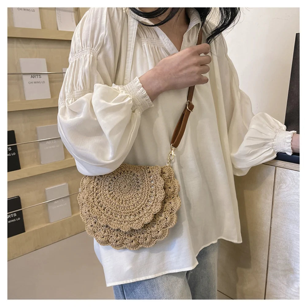 Handmade Hollow Woven Crossbody Bag