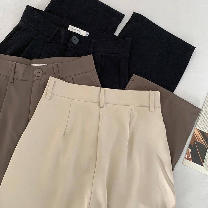 High Waist Women's Suit Trousers