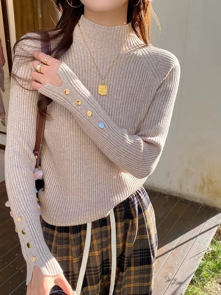 Long Sleeve Turtleneck Soft Knit Jumper