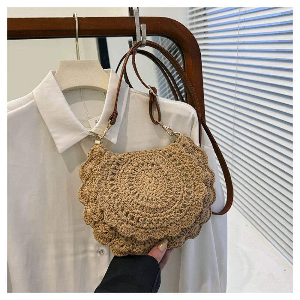 Handmade Hollow Woven Crossbody Bag