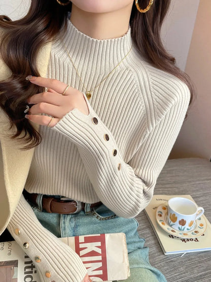 Long Sleeve Turtleneck Soft Knit Jumper