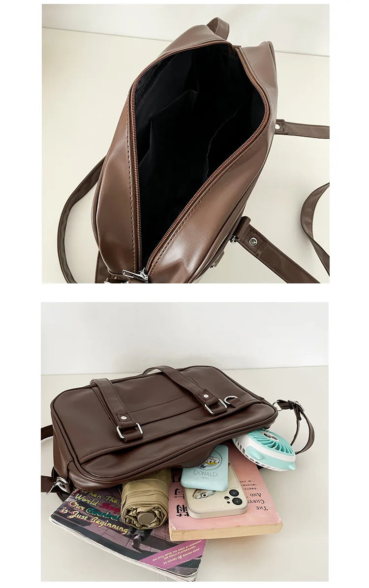 PU Leather Japanese Style Shoulder Crossbody Bag