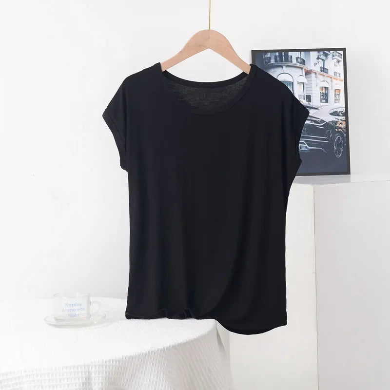 Plus Size Solid Basic Top