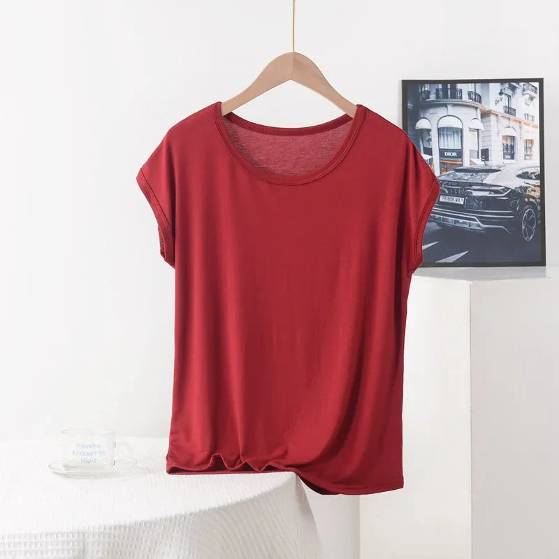 Plus Size Solid Basic Top