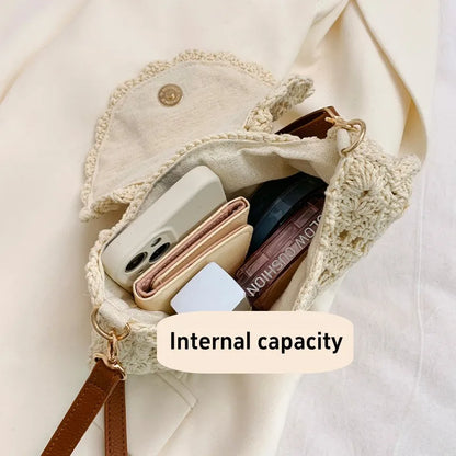 Handmade Hollow Woven Crossbody Bag