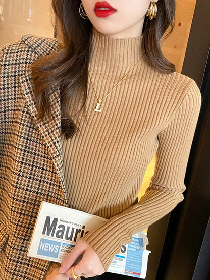 Ribbed Long Sleeve Turtleneck