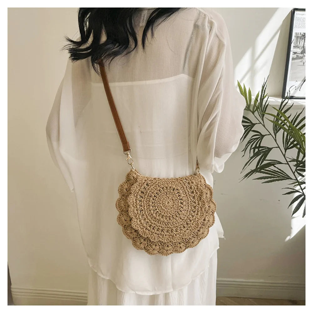 Handmade Hollow Woven Crossbody Bag