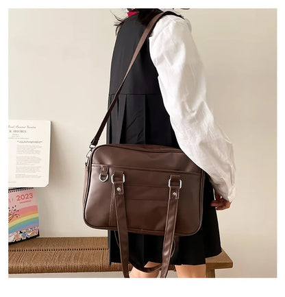 PU Leather Japanese Style Shoulder Crossbody Bag